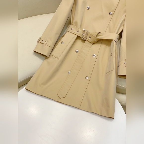 Burberry Tan Double-Breasted Trench Coat - Picture 5 of 8